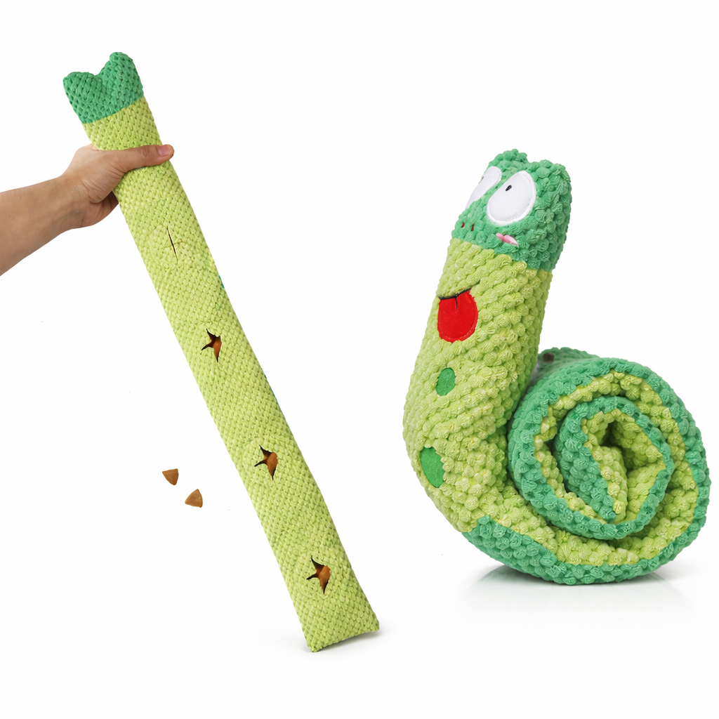 Snail Snuffle Toy | Treat-Hiding Plush, Built-In Squeaker