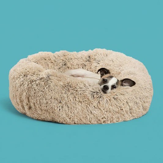 Calming Nesting Bed | Deep-Dish Plush, Orthopedic Bolstered Rim, Non-Slip Base