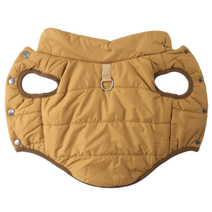 Fleece Waterproof Dog Vest | Windproof Quilted Shell, Leash D-Ring