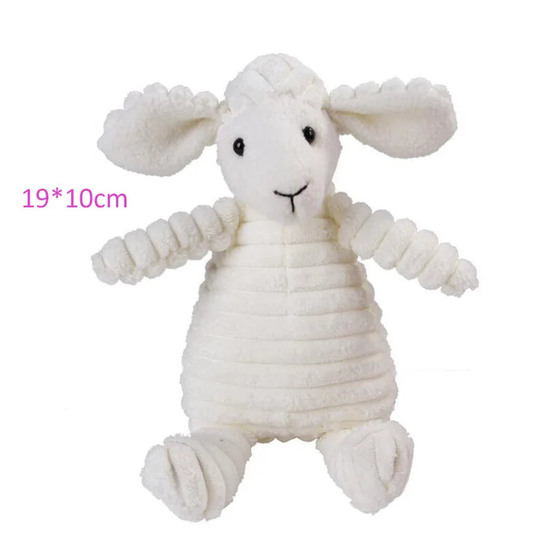 Reinforced Corduroy Plush Companion | Double-Stitched, Built-In Squeaker, Bite-Resistant