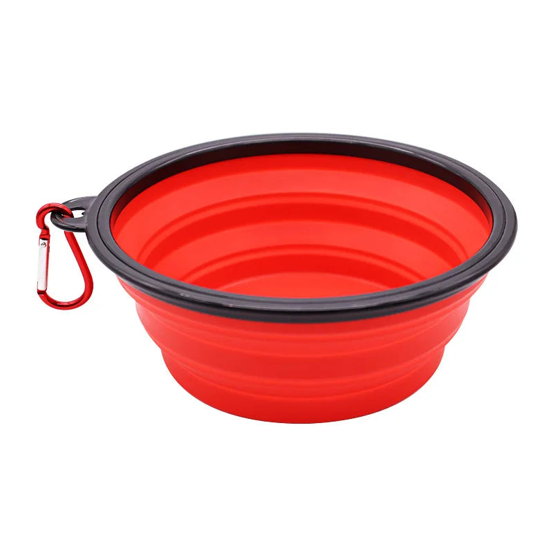 Collapsible Dog Bowl | Portable Travel Bowl, Carabiner Clip