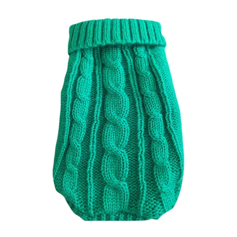 Cable Knit Dog Sweater | Classic Turtleneck, Soft Stretch Fit, 11 Colours, XS to 3XL