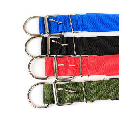 Classic Nylon Dog Collar | Metal Pin Buckle, Fully Adjustable, S to XXL