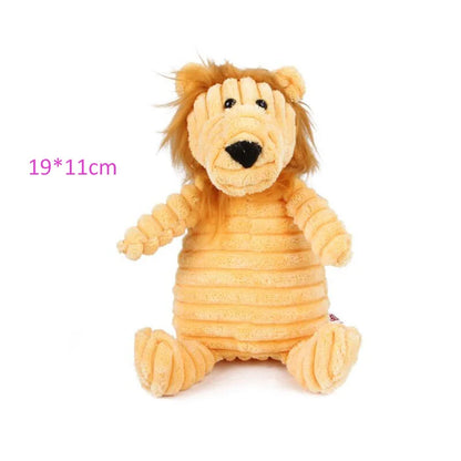 Reinforced Corduroy Plush Companion | Double-Stitched, Built-In Squeaker, Bite-Resistant