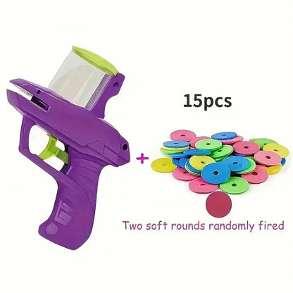 Flying Disc Launcher | 15 Soft EVA Discs, Trigger-Launch, 5 to 6 Metre Range, Dogs & Cats