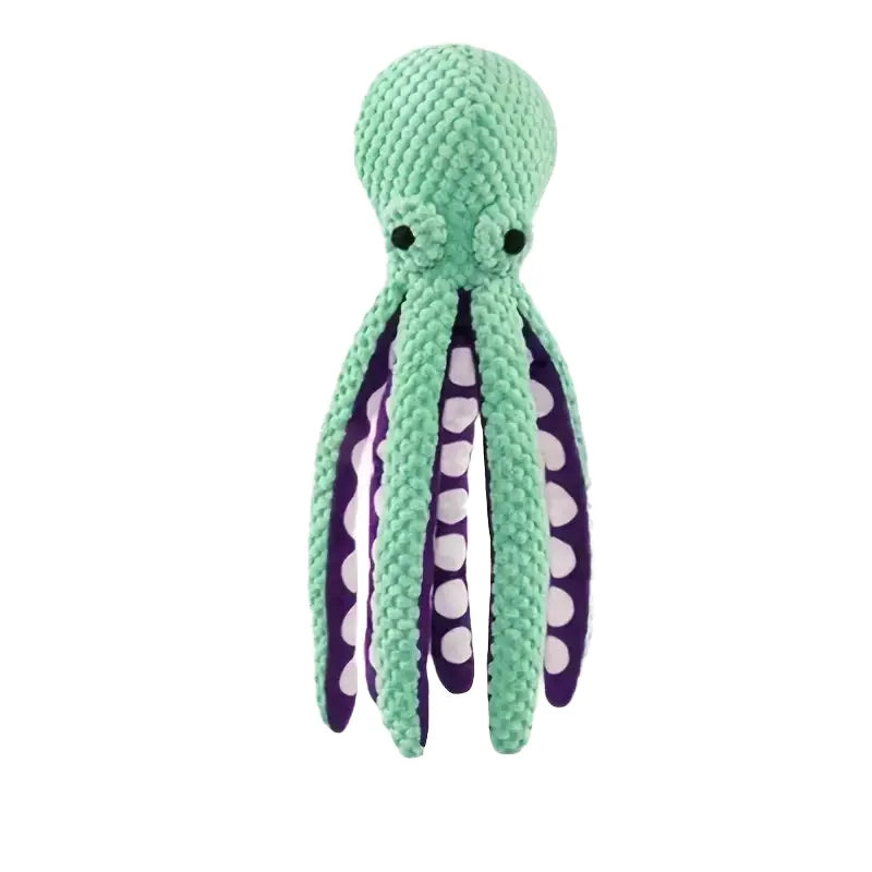 Interactive Octopus Puzzle Plush | Dental Fleece, Built-In Squeaker, Foraging Play