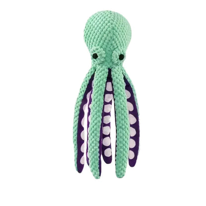 Interactive Octopus Puzzle Plush | Dental Fleece, Built-In Squeaker, Foraging Play