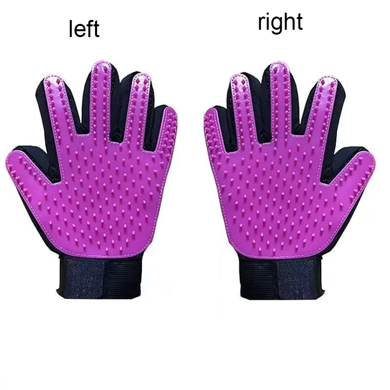 Deshedding Grooming Glove | Soft Silicone Tips, Breathable Mesh Back, Dogs & Cats