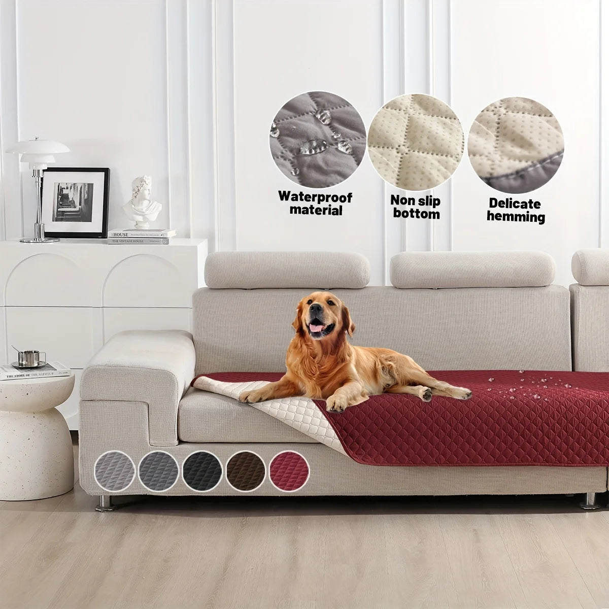 Waterproof Pet Blanket |Quilted, Sofa & Bed Protection