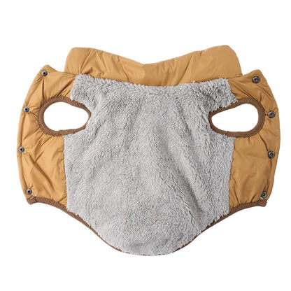 Fleece Waterproof Dog Vest | Windproof Quilted Shell, Leash D-Ring