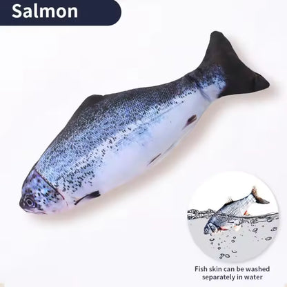 Electric Floppy Fish Toy | Motion-Activated, USB Rechargeable, Dogs