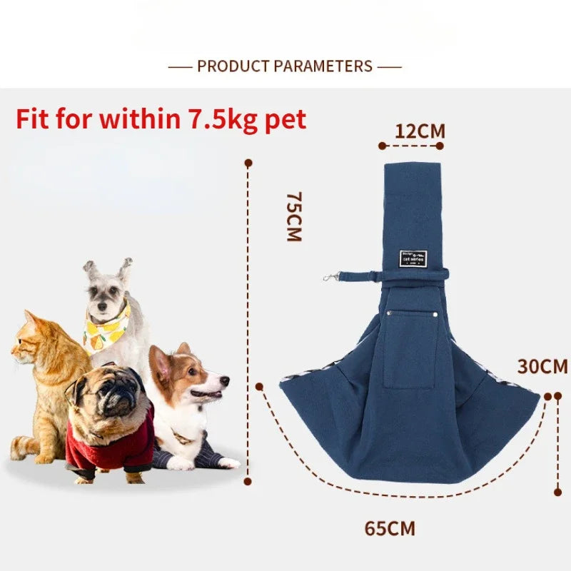 Pet Sling Carrier | Crossbody Shoulder Bag, Hands-Free