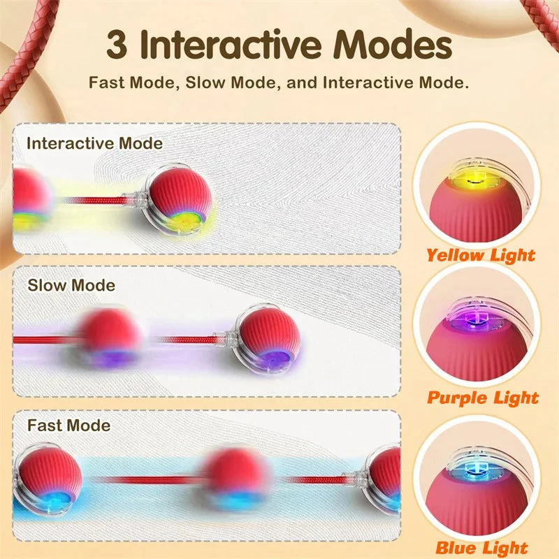 Smart Motion Interactive Ball | Motion-Sensor Activated, Self-Rolling, 3 Play Modes