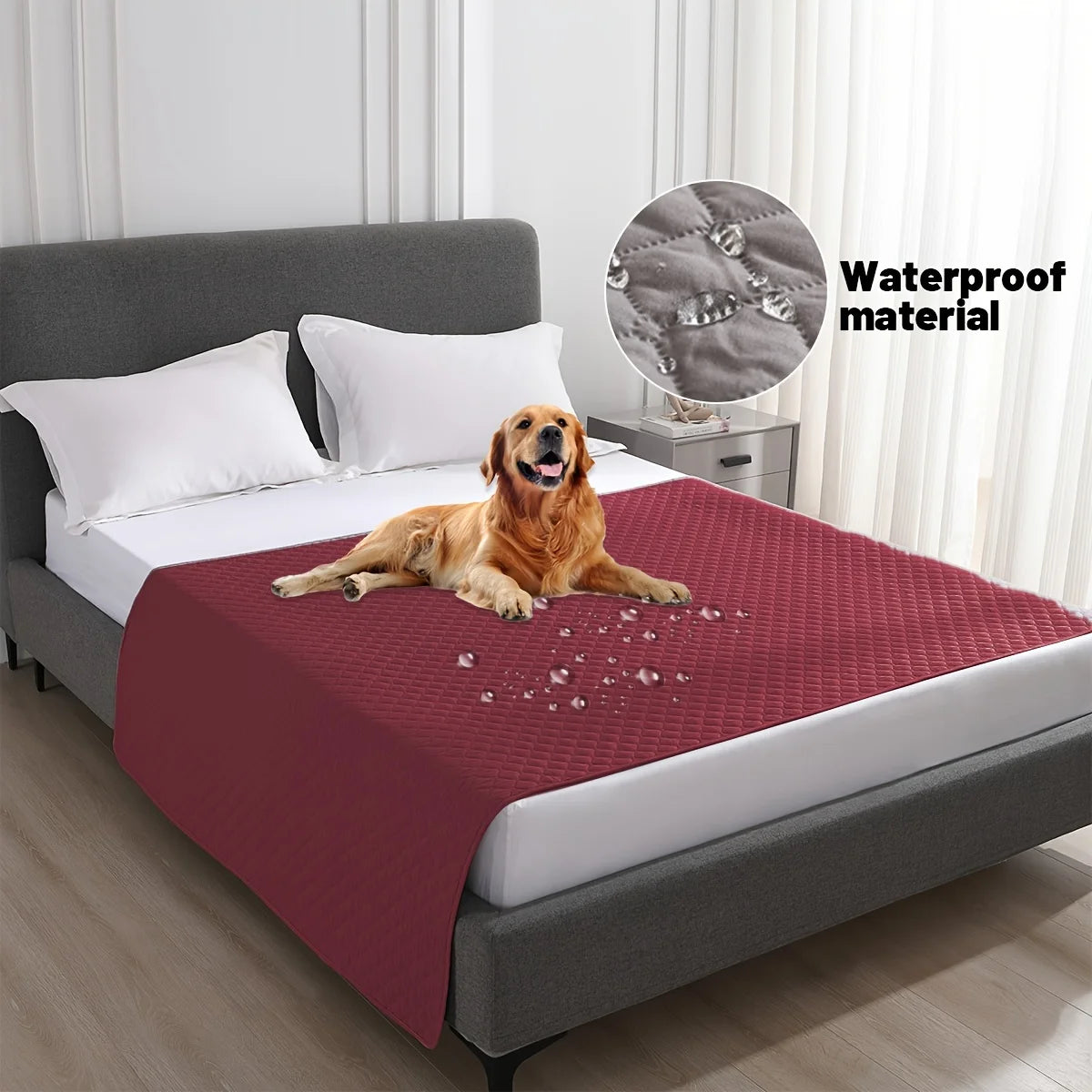 Waterproof Pet Blanket |Quilted, Sofa & Bed Protection