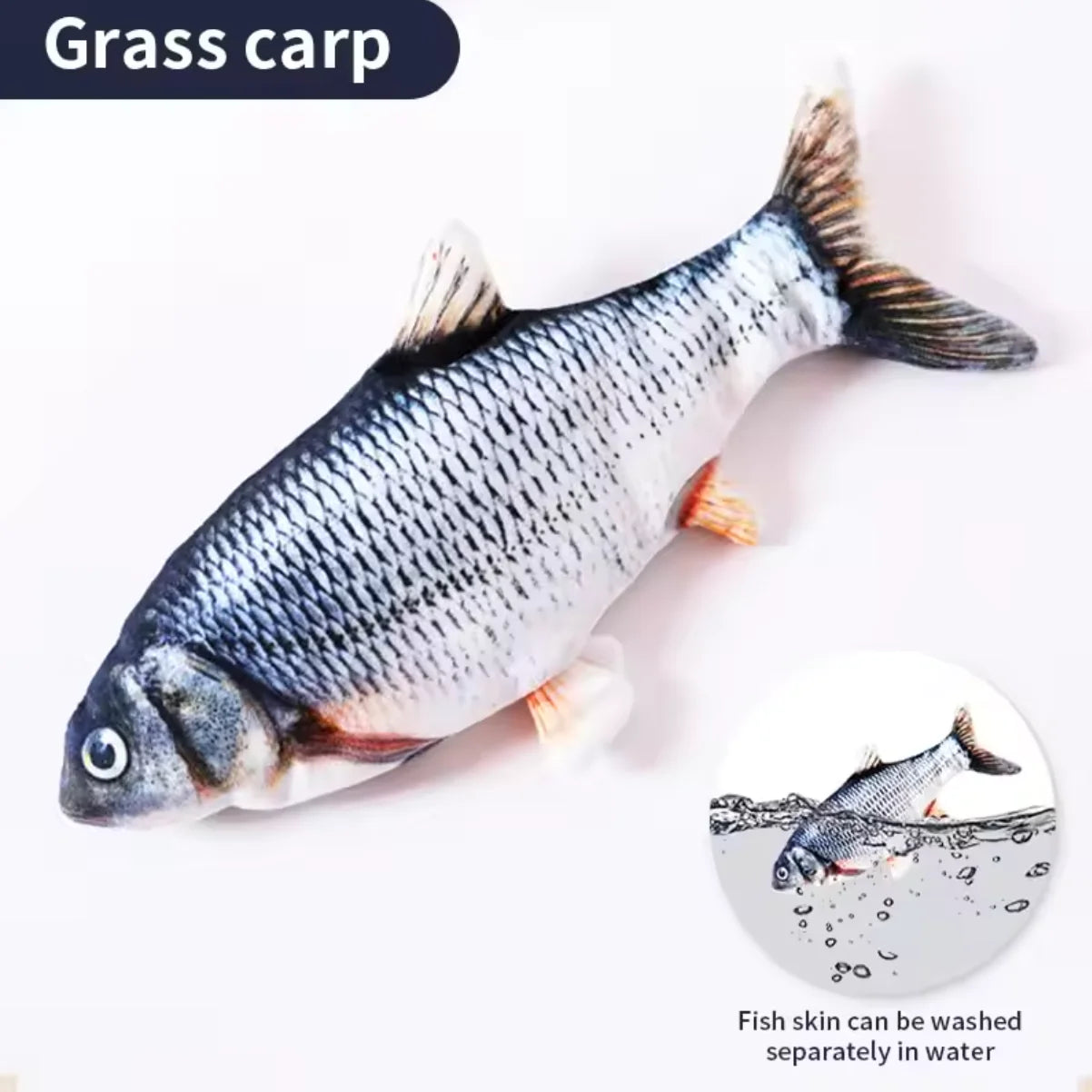 Electric Floppy Fish Toy | Motion-Activated, USB Rechargeable, Dogs