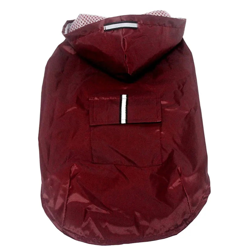 Reflective Dog Rain Coat | High-Density Terylene, Integrated Hood, Aerodynamic Fit