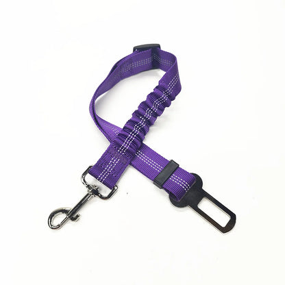 Dog Car Seat Belt | Reflective Nylon, Elastic Shock Absorber