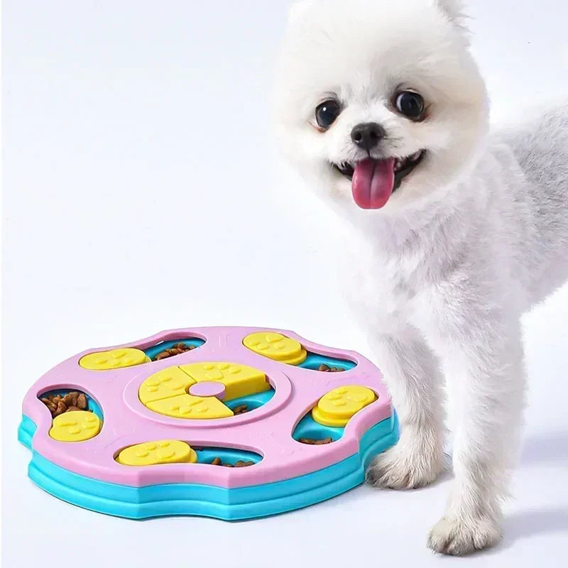 Interactive Puzzle Feeder Toy | Treat-Hiding Slow Feeder, Non-Slip Base, Dogs & Cats