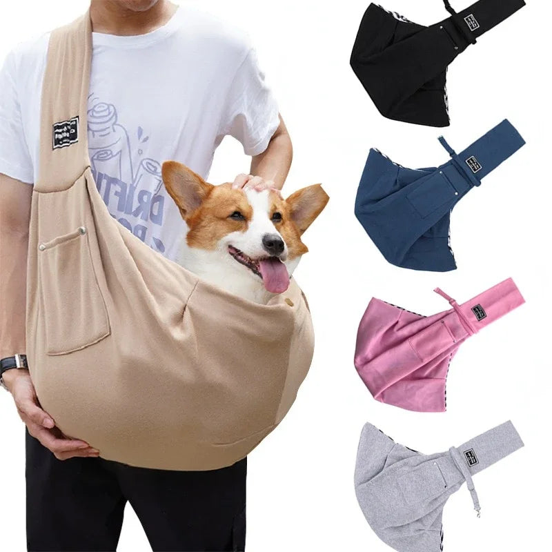 Pet Sling Carrier | Crossbody Shoulder Bag, Hands-Free