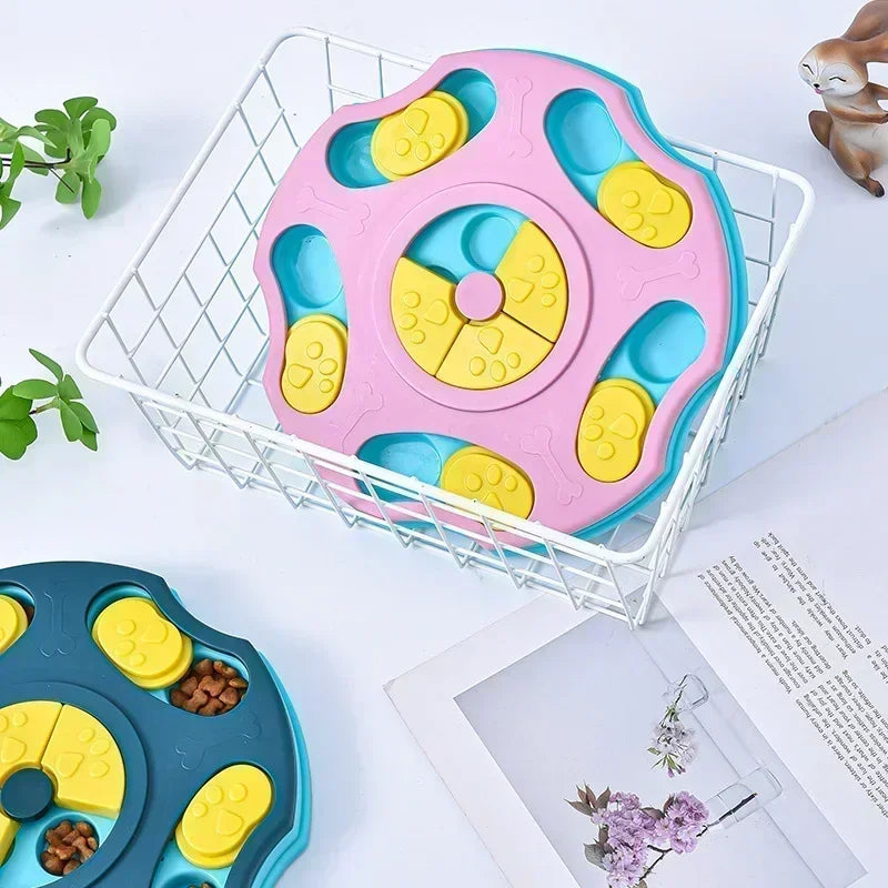 Interactive Puzzle Feeder Toy | Treat-Hiding Slow Feeder, Non-Slip Base, Dogs & Cats