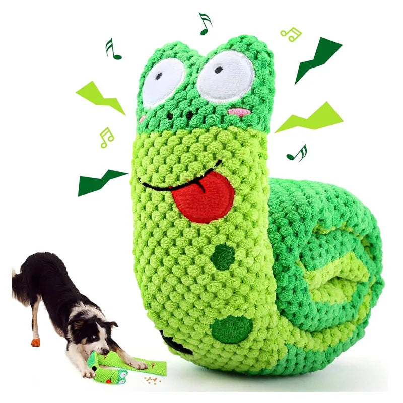 Snail Snuffle Toy | Treat-Hiding Plush, Built-In Squeaker