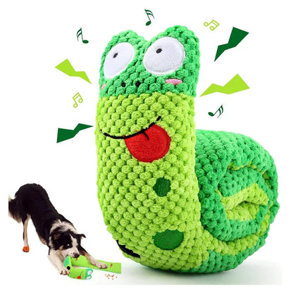 Snail Snuffle Toy | Treat-Hiding Plush, Built-In Squeaker
