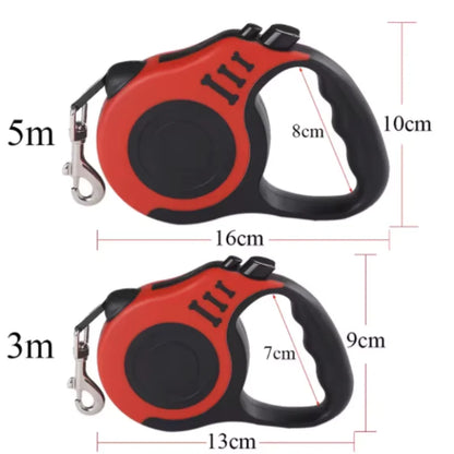 Smooth-Retract Lead for Small Dogs & Cats | One-Touch Lock, High-Density Nylon