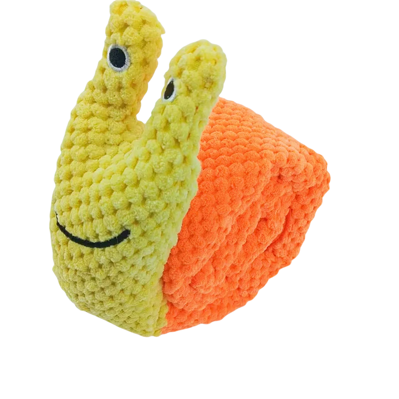 Snail Snuffle Toy | Treat-Hiding Plush, Built-In Squeaker
