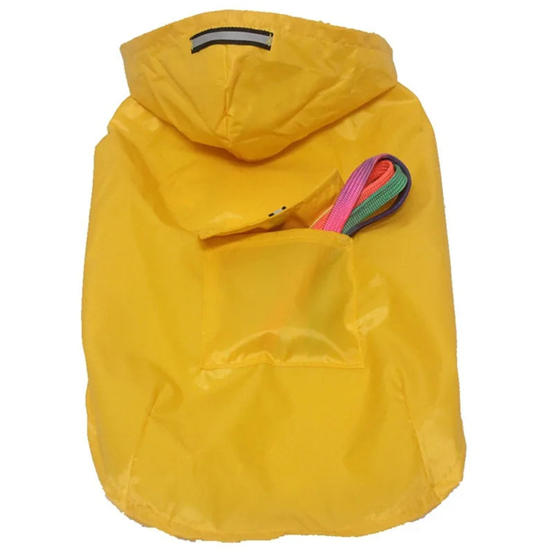 Reflective Dog Rain Coat | High-Density Terylene, Integrated Hood, Aerodynamic Fit