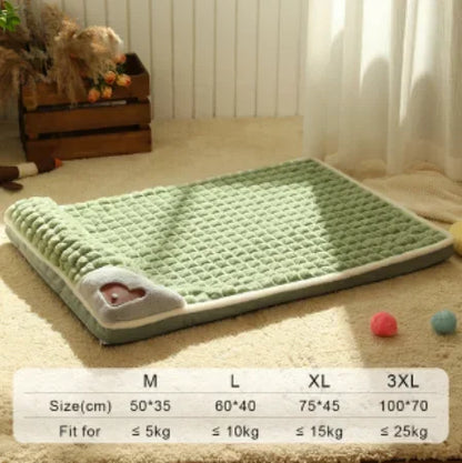 Orthopedic Dog Bed Mat | Quilted Cotton, Removable Washable Cover