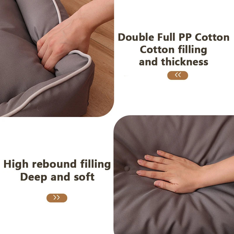 Waterproof Bolster Dog Bed | 600D Oxford Shell, PP Cotton Fill
