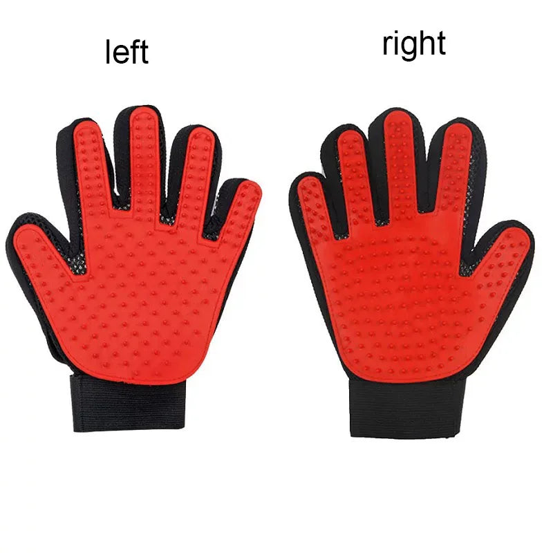 Deshedding Grooming Glove | Soft Silicone Tips, Breathable Mesh Back, Dogs & Cats