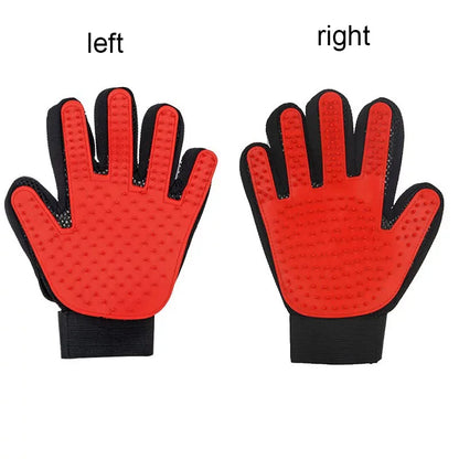Deshedding Grooming Glove | Soft Silicone Tips, Breathable Mesh Back, Dogs & Cats
