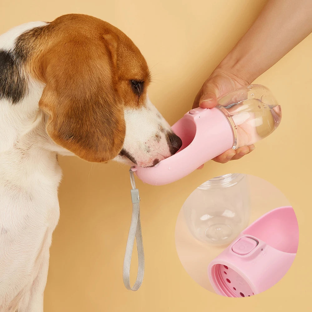 Portable Dog Water Bottle | One-Press Drinking Trough, Leakproof
