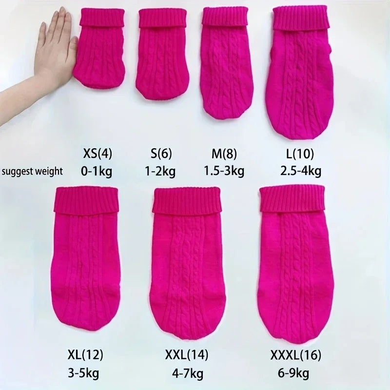 Cable Knit Dog Sweater | Classic Turtleneck, Soft Stretch Fit, 11 Colours, XS to 3XL