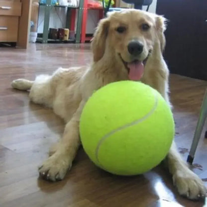Giant Dog Tennis Ball | Inflatable Rubber Core, Classic Felt Cover, 7in to 9.5in
