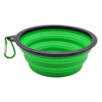 Collapsible Dog Bowl | Portable Travel Bowl, Carabiner Clip