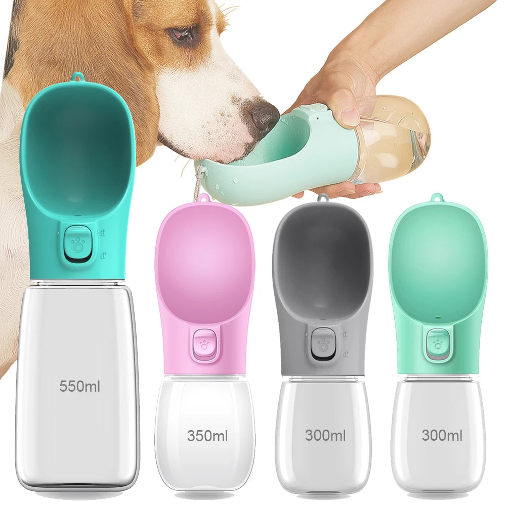 Portable Dog Water Bottle | One-Press Drinking Trough, Leakproof