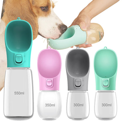 Portable Dog Water Bottle | One-Press Drinking Trough, Leakproof
