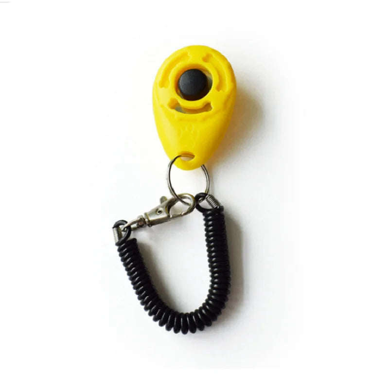 Dog Training Clicker | Coiled Wrist Strap, Raised Button