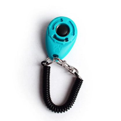 Dog Training Clicker | Coiled Wrist Strap, Raised Button