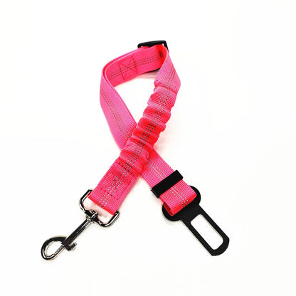 Dog Car Seat Belt | Reflective Nylon, Elastic Shock Absorber