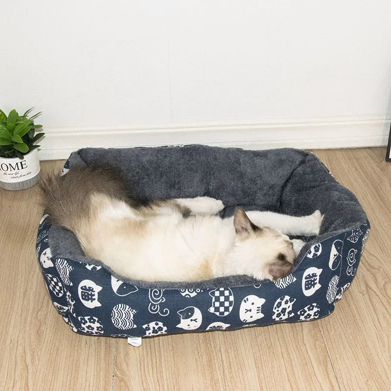 Soft Nest Dog Bed | Padded Cushion Base, Raised Bolster