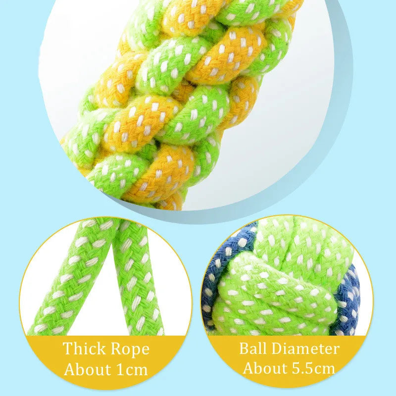 Natural Cotton Dental Ball | Tightly Woven Fibre, Plaque-Scrubbing, Fully Washable