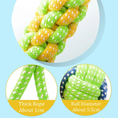 Natural Cotton Dental Ball | Tightly Woven Fibre, Plaque-Scrubbing, Fully Washable