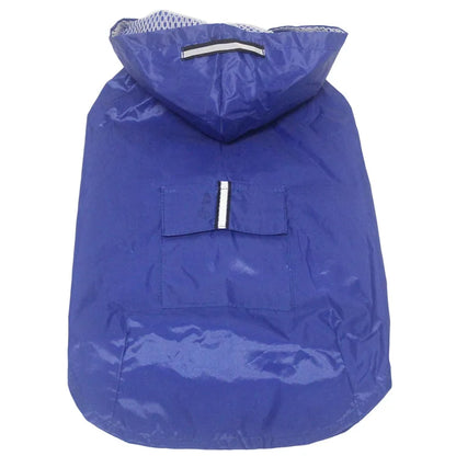 Reflective Dog Rain Coat | High-Density Terylene, Integrated Hood, Aerodynamic Fit