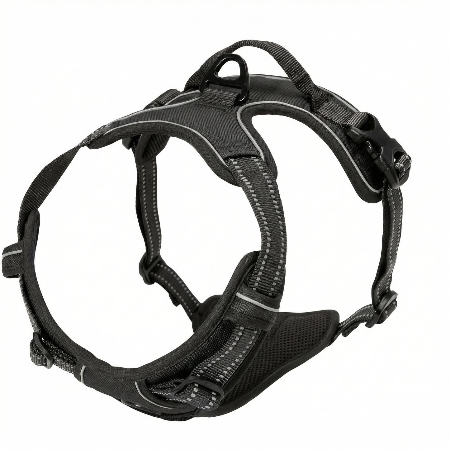 Premium Leather Walking Set | Ergonomic Vest Harness, Collar & Matching Leash