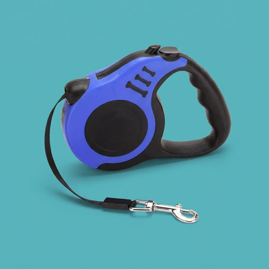Smooth-Retract Lead for Small Dogs & Cats | One-Touch Lock, High-Density Nylon