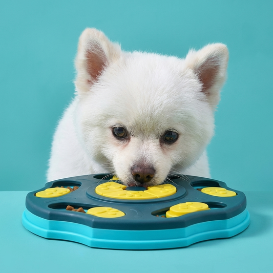 Interactive Puzzle Feeder Toy | Treat-Hiding Slow Feeder, Non-Slip Base, Dogs & Cats