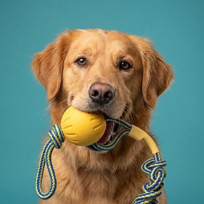 4-Pack EVA Dog Toy Set | Flying Disc, Ball, Tug Ring & Rope, Chew-Proof